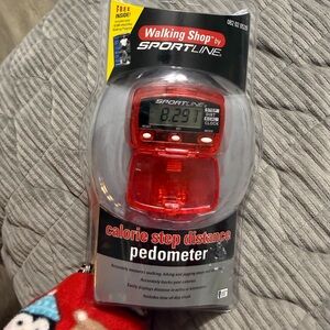 Sportline Red Pedometer Calorie Step Distance Tracker